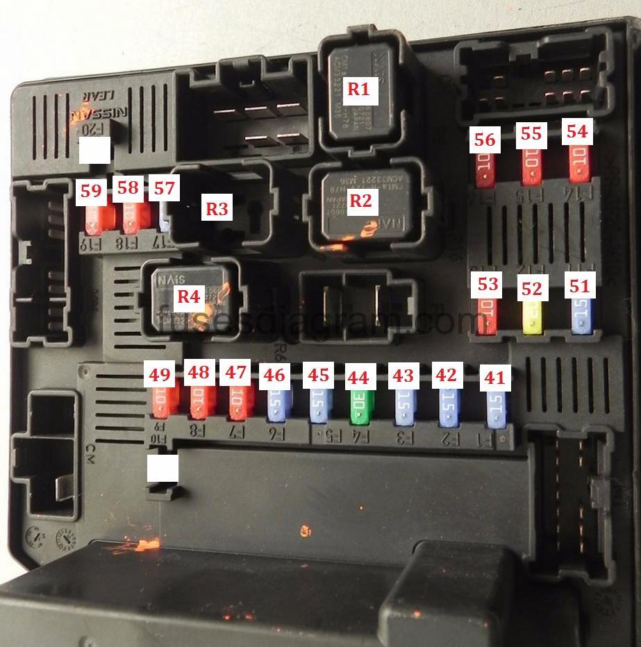 Fuse box Nissan Qashqai