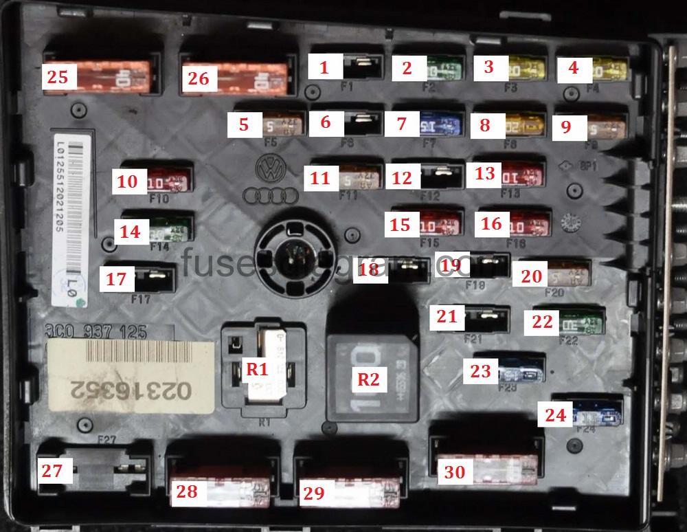 Fuse box Volkswagen Passat B6 ignition wiring diagram for 2002 pt cruiser 