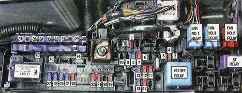 Fuse box Toyota Camry XV40 2 8 v6 engine diagram 