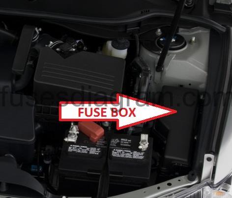 Fuse box Toyota Camry XV40 2009 mazda 5 fuse box 