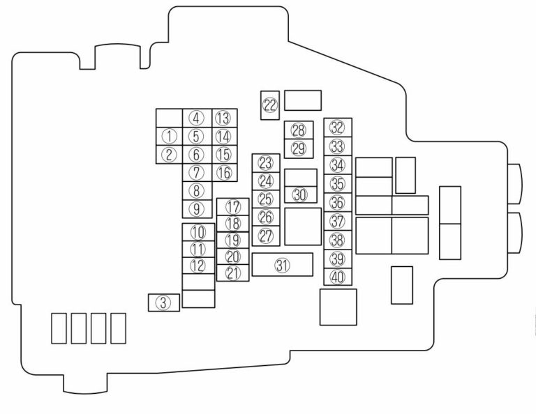 Fuse box diagram Mazda 6 2008-2012